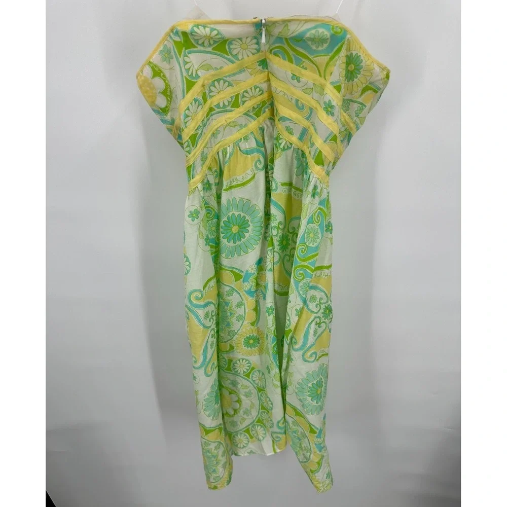 Lilly Pulitzer Strapless Silk Dress Womens 2 Fairy Floral Spring Preppy Coquette - Picture 2 of 9